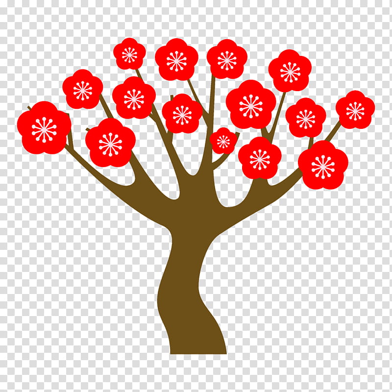 plum tree plum winter flower, Red, Plant, Heart, Branch, Plant Stem, Cut Flowers transparent background PNG clipart