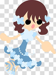 The icons of cute girls in cute dress, himawari-girl- transparent background PNG clipart