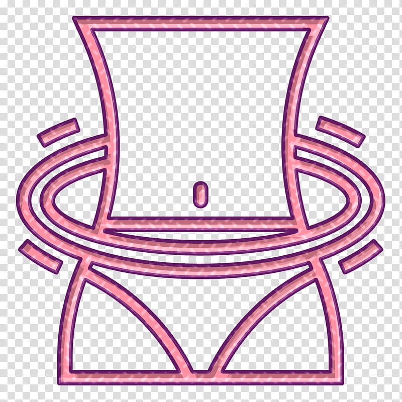 Hula hoop icon Gym icon Fitness icon, Pink, Line transparent background PNG clipart