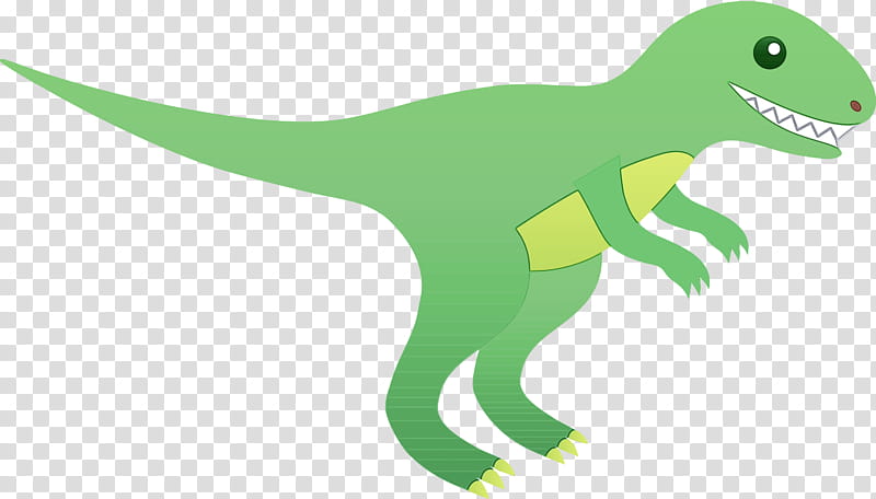 Dinosaur, Tyrannosaurus Rex, Cartoon, Silhouette, Green, Animal Figure, Troodon, Tail transparent background PNG clipart