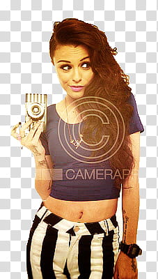 Cher Lloyd, women's black and white sleeveless top transparent background PNG clipart