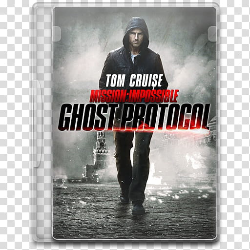 Movie Icon , Mission Impossible, Ghost Protocol, Mission: Impossible Ghost Protocol DVD case transparent background PNG clipart