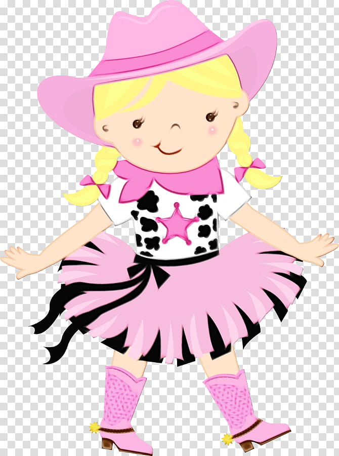 cartoon pink costume footwear costume accessory, Watercolor, Paint, Wet Ink, Cartoon, Costume Hat transparent background PNG clipart