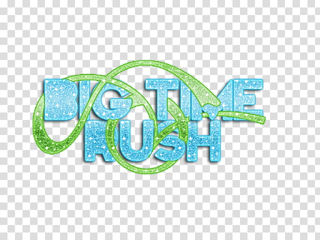 BTR, blue and green Big Time Rush text transparent background PNG clipart