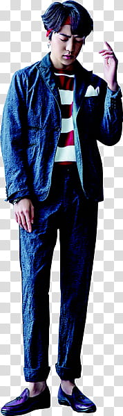 Winner CQ Korea , man wearing blue coat transparent background PNG clipart