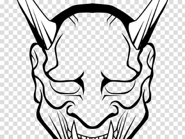 Mouth, Oni, Drawing, Mask, Devil, Hannya, Demon, Face transparent background PNG clipart