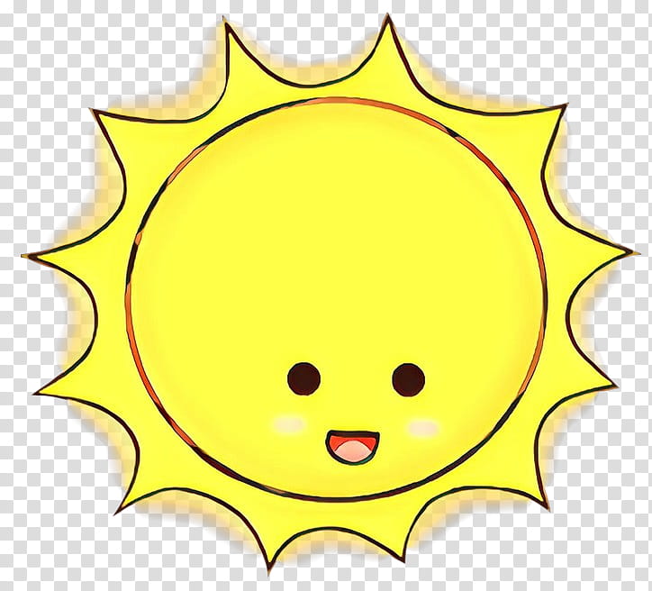 Cartoon Sun, Smiley, Cartoon, Cuteness, Text, Yellow, Line transparent background PNG clipart