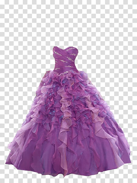 Flowing Purple Ball Gown, women's purple gown transparent background PNG clipart