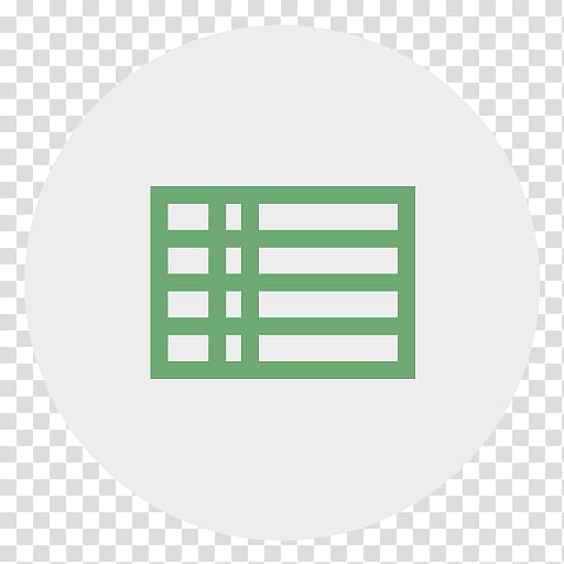 Simplynotblack, green and white spreadsheet icon transparent background PNG clipart
