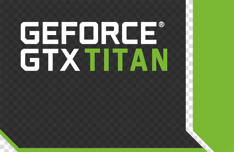 Original Logo NVIDIA GEFORCE BOX GTX TITAN transparent background PNG clipart