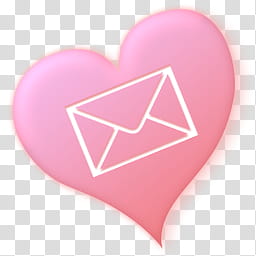 Funny Valentine Set, Heart Email icon transparent background PNG clipart