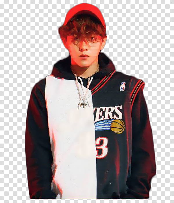 iKON WELCOME BACK, man wearing black pullover hoodie transparent background PNG clipart