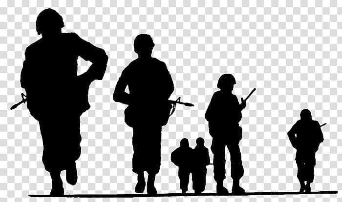 Group Of People, Army, Soldier, Military, Silhouette, Document, Indian Army, Social Group transparent background PNG clipart