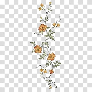 various IV, brown and green flowers illustration transparent background PNG clipart