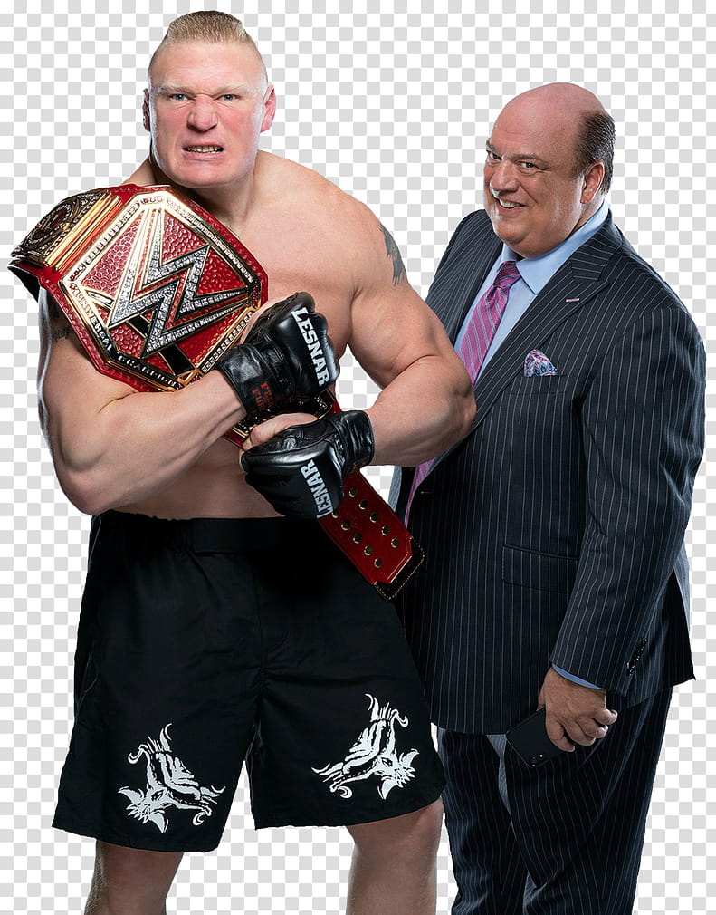 WWE Brock Lesnar and Paul Heyman  transparent background PNG clipart