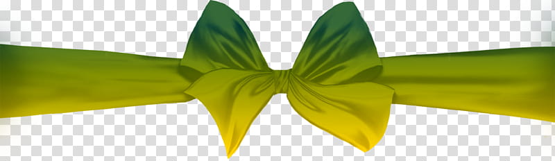Christmas ribbons, green and yellow bow tie transparent background PNG clipart