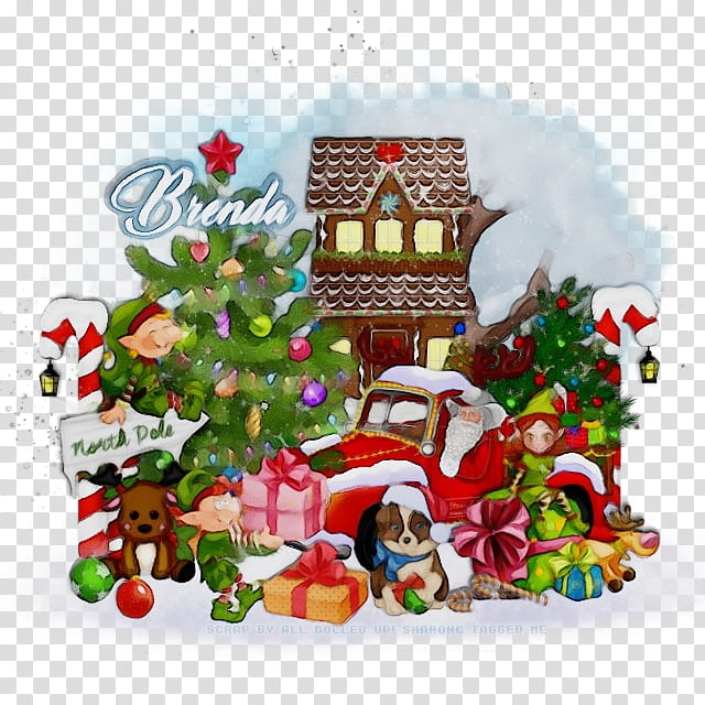 Christmas decoration, Watercolor, Paint, Wet Ink, Gingerbread House, Christmas Tree, Christmas Eve, Christmas ing, Santa Claus, Christmas transparent background PNG clipart