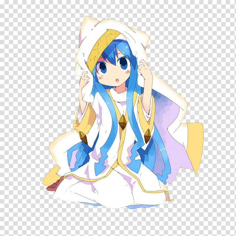 Render de Ika Musume, blue-haired female anime character transparent background PNG clipart