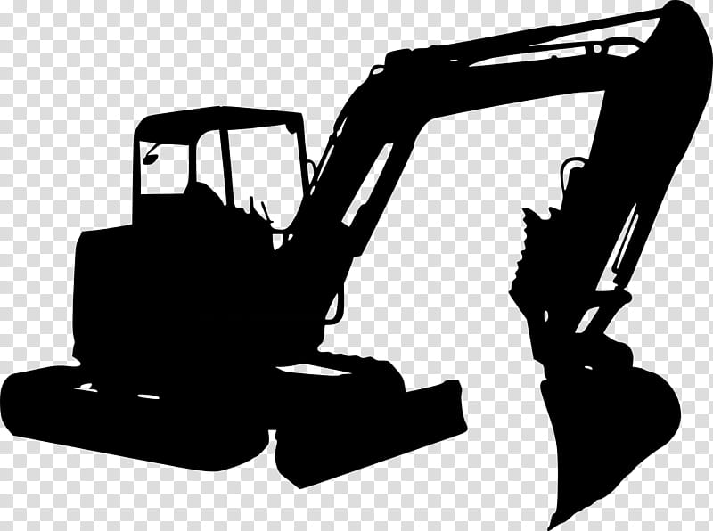 font construction equipment black-and-white bulldozer, Blackandwhite, Vehicle, Machine transparent background PNG clipart