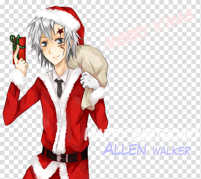 Merry Xmas and HBD Allen transparent background PNG clipart