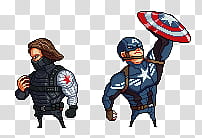 Captain america and winter soldier transparent background PNG clipart