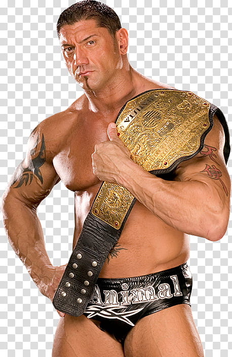 Batista World Heavyweight Champion   transparent background PNG clipart