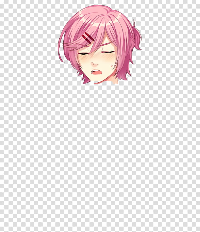 DDLC R All Character Sprites FREE TO USE, pink haired anime character transparent background PNG clipart