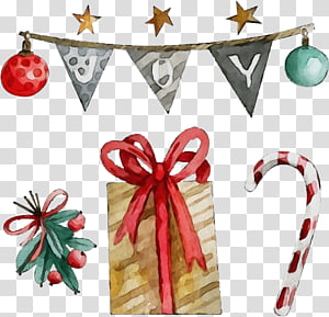 Christmas ornament, Watercolor, Paint, Wet Ink, Christmas 
, Holiday Ornament, Christmas Decoration, Candy Cane transparent background PNG clipart thumbnail