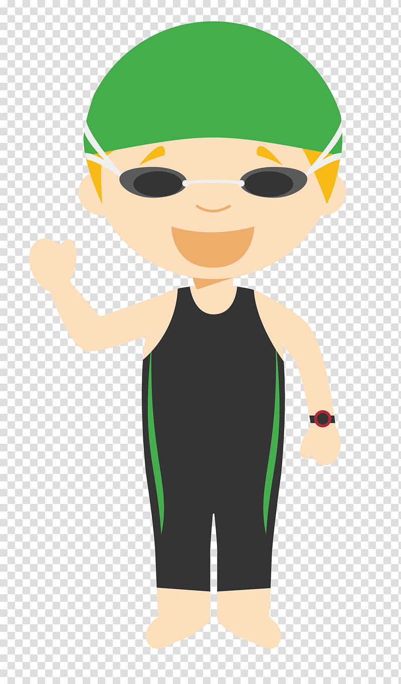 Boy, Cartoon, Swimming, Drawing, Green, Male, Joint, Shoulder transparent background PNG clipart