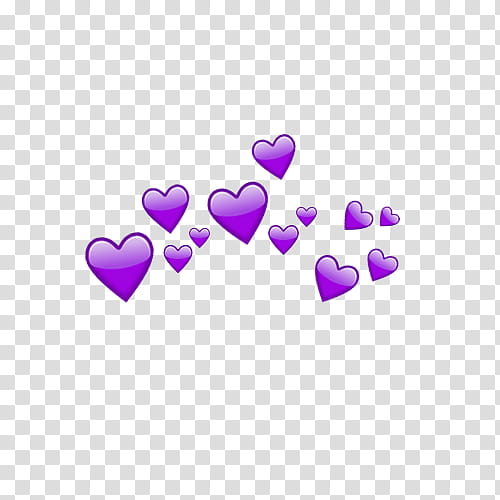 coronas de corazones heart crowns O, purple heart illustration transparent background PNG clipart