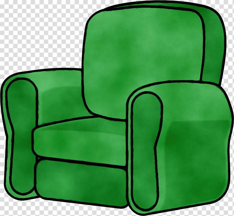Green, Watercolor, Paint, Wet Ink, Chair, Car, Automotive Seats, Angle transparent background PNG clipart