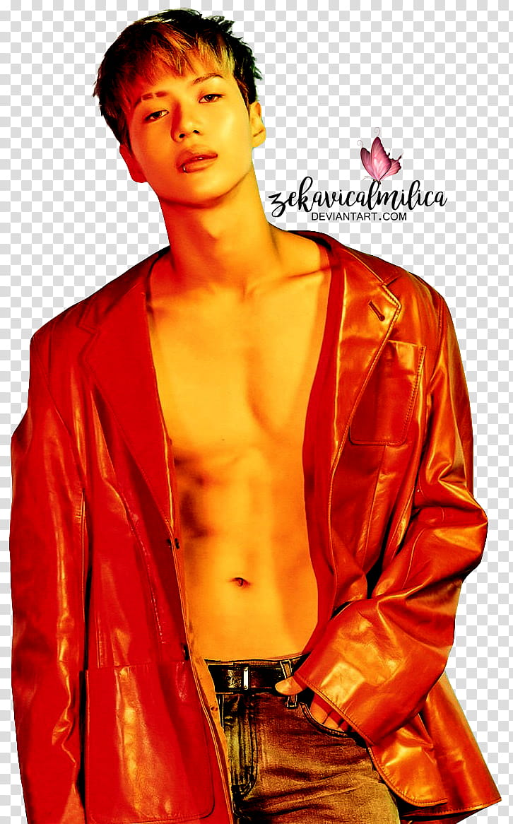 SHINee Taemin Move, man wearing brown leather jacket transparent background PNG clipart