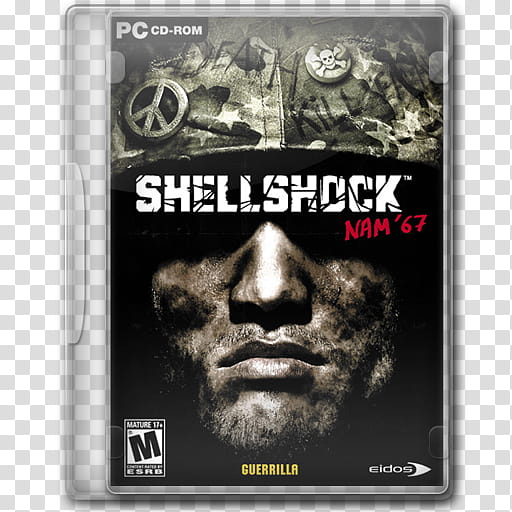 Game Icons , ShellShock-Nam-', Shell Shock PC CD-ROM case icon transparent background PNG clipart