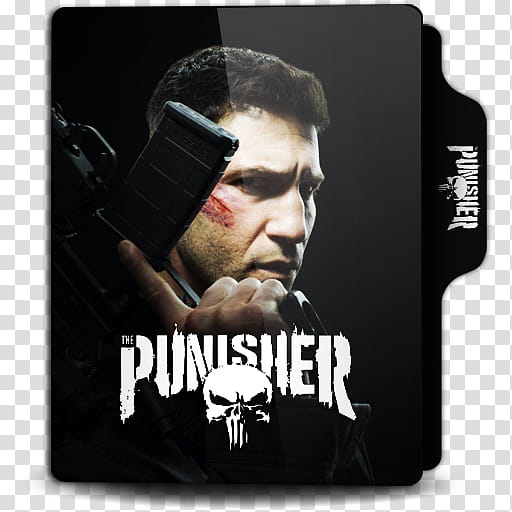 The Punisher TV Series  Folder Icon, The Punisher (e) transparent background PNG clipart