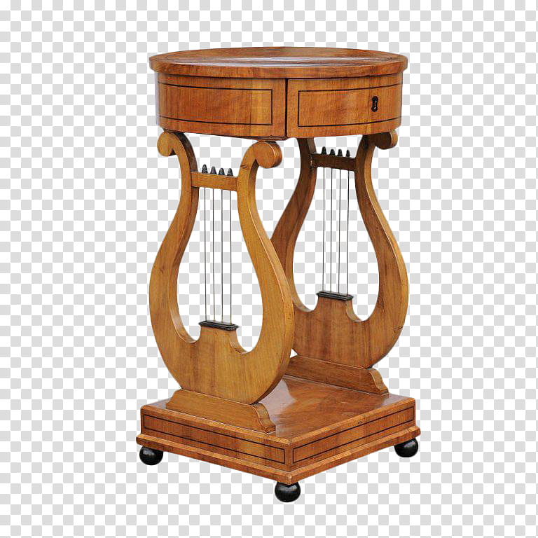 Wood Table, Sewing Table, Bedside Tables, Biedermeier, Wood Veneer, 19th Century, Drawer, Lowboy transparent background PNG clipart