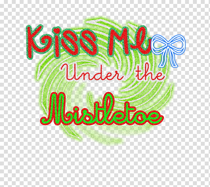 texto Under the Mistletoe transparent background PNG clipart