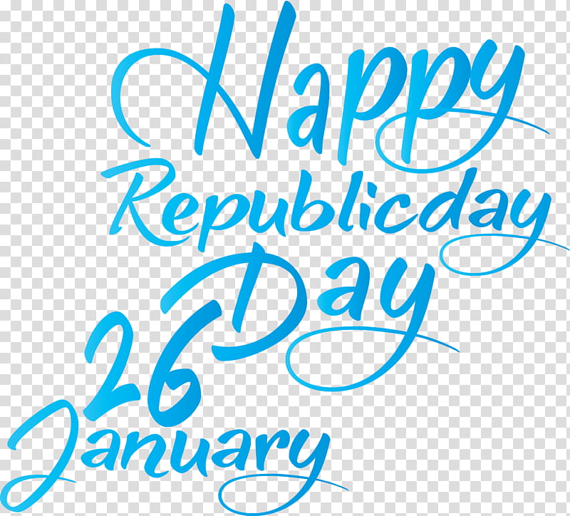 Happy India Republic Day India Republic Day 26 January, Text, Blue, Line, Azure, Calligraphy, Logo transparent background PNG clipart