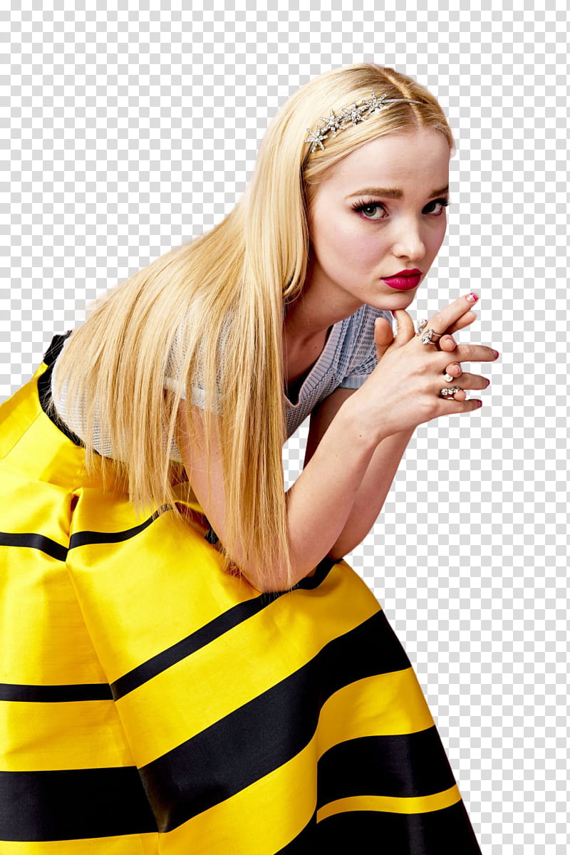 Dove Cameron, woman wearing skirt with clasping hands transparent background PNG clipart