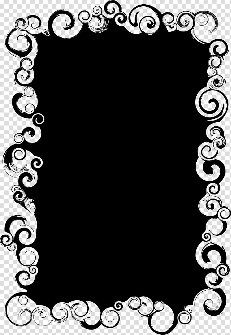 Twirl Border, black border illustration transparent background PNG clipart
