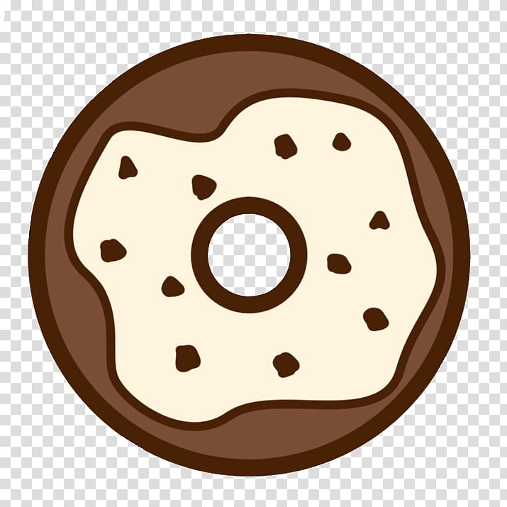brown and beige doughnut illustraion transparent background PNG clipart