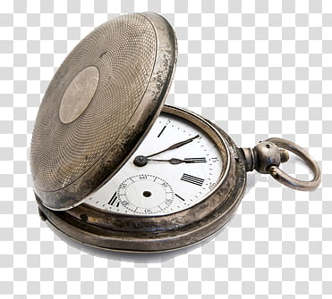 silver-colored pocket watch on white surface transparent background PNG clipart