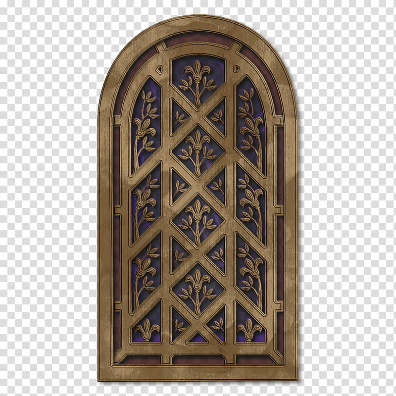 Stained Glass Outside, brown and blue wooden door transparent background PNG clipart