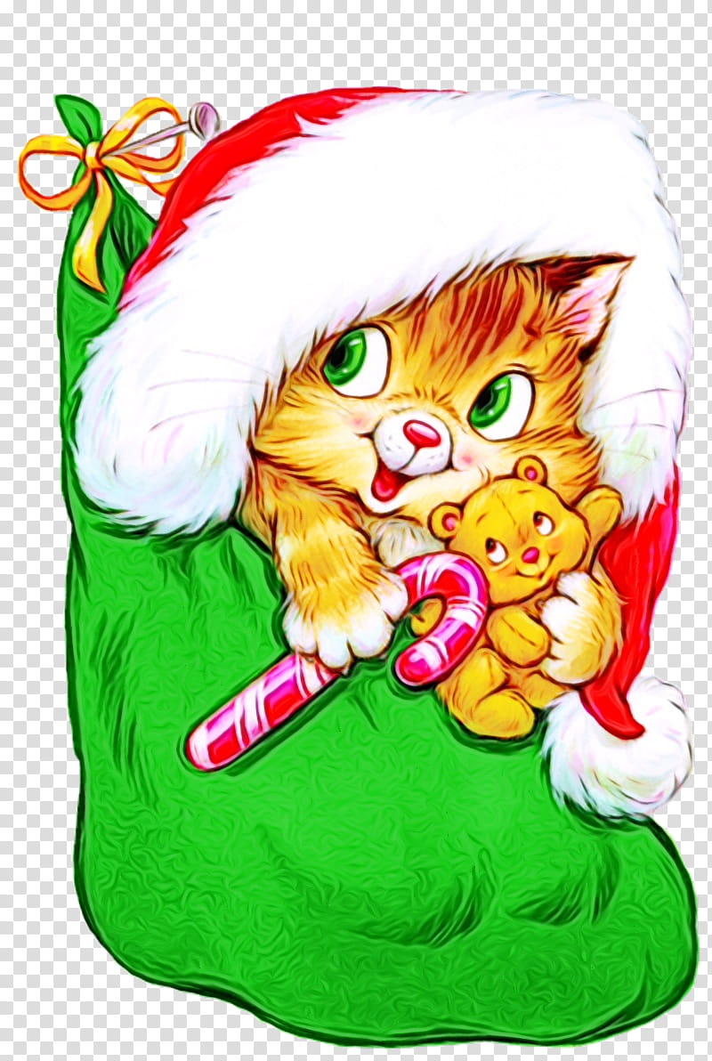 Christmas ing, Watercolor, Paint, Wet Ink, Christmas , Cat, Kitten, Christmas ings transparent background PNG clipart