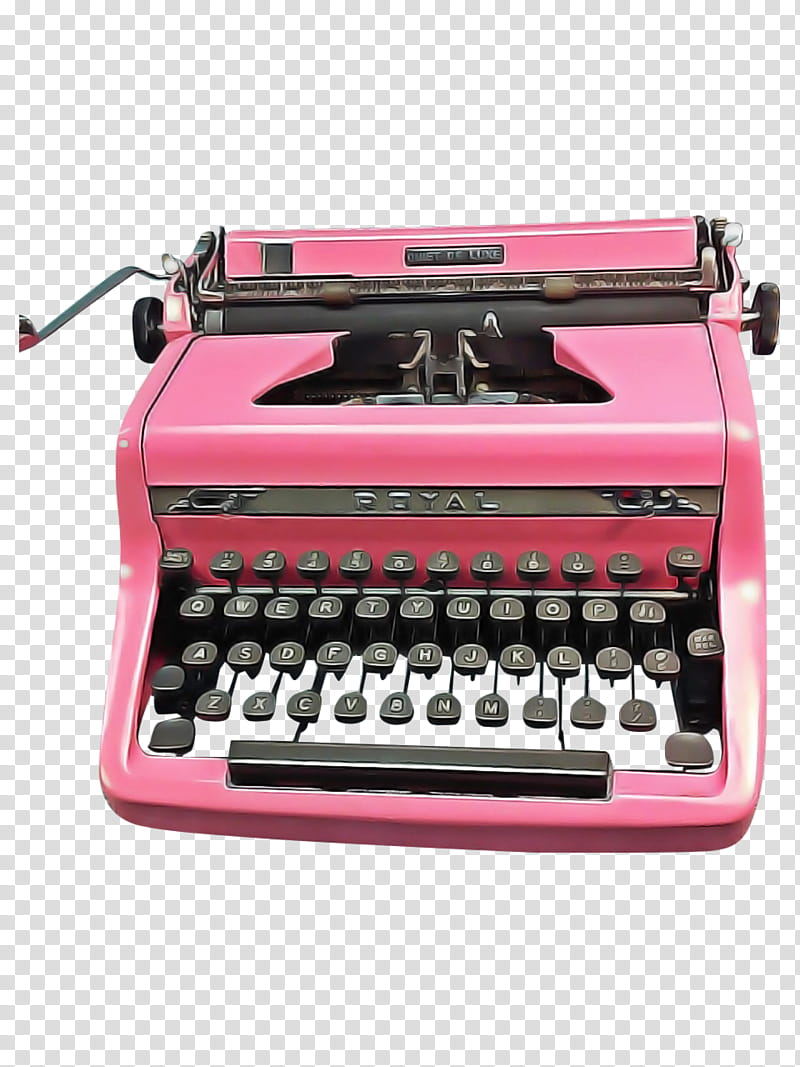typewriter office equipment pink office supplies space bar, Magenta transparent background PNG clipart