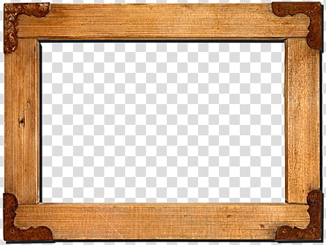 rectangular brown wooden frame illustration transparent background PNG clipart