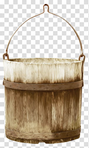 brown wooden pail transparent background PNG clipart