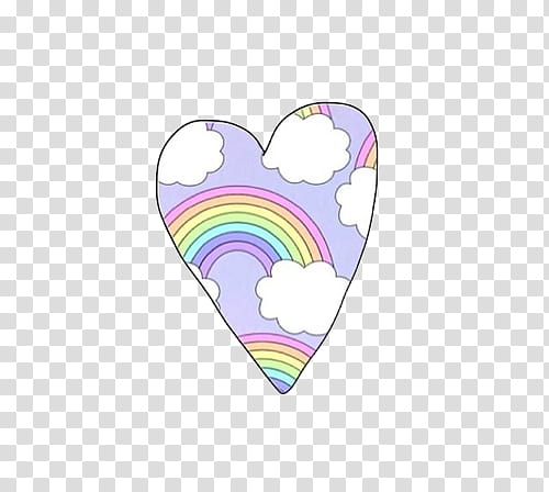 Full, rainbow colored heart transparent background PNG clipart