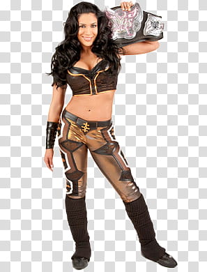 Melina holding WWE Divas championship belt transparent background PNG clipart