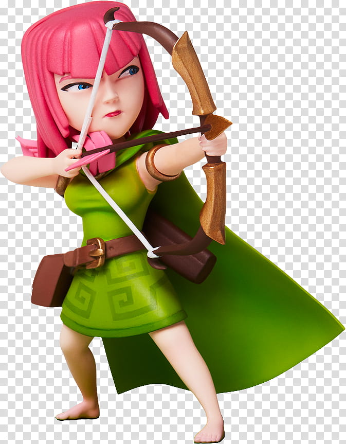 Clash Royale Archer, pink-haired female archer cartoon character transparent background PNG clipart