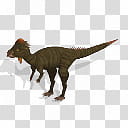 Spore creature Pachycephalosaurus male, green dinosaur illustration transparent background PNG clipart